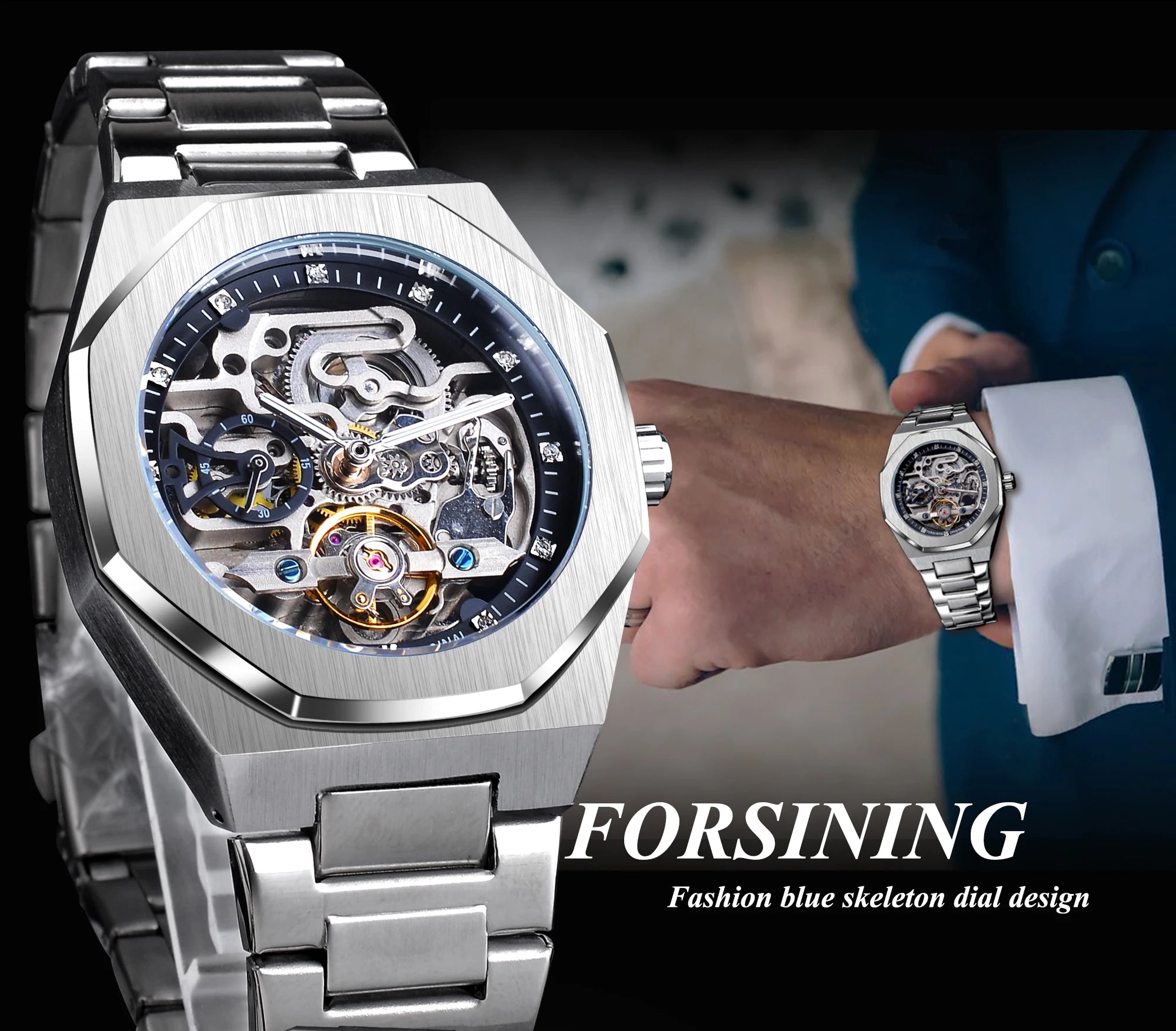 Forsining Casual Automatic Watch Skeleton