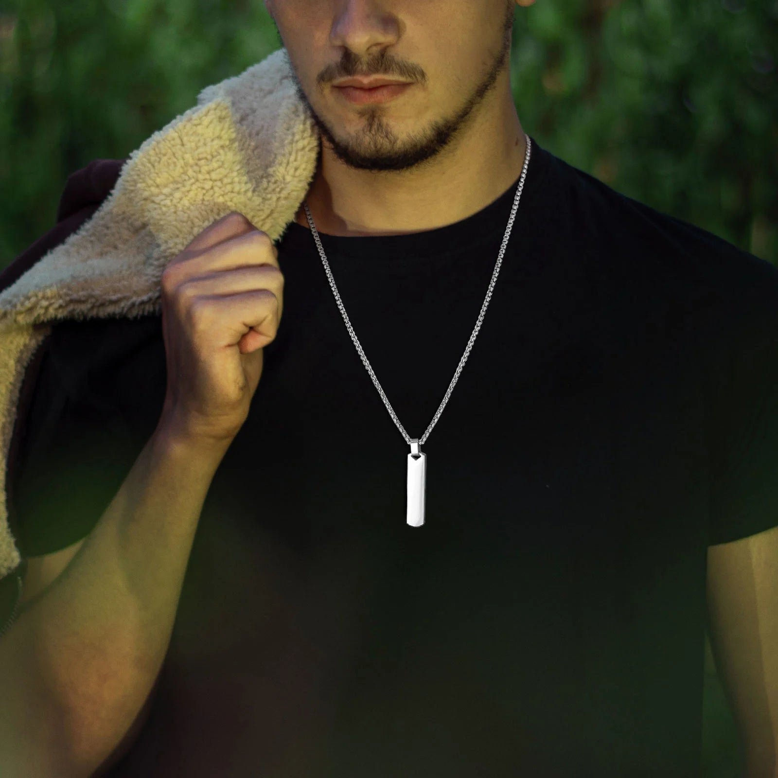 2pcs Vertical Layer Necklaces for Men