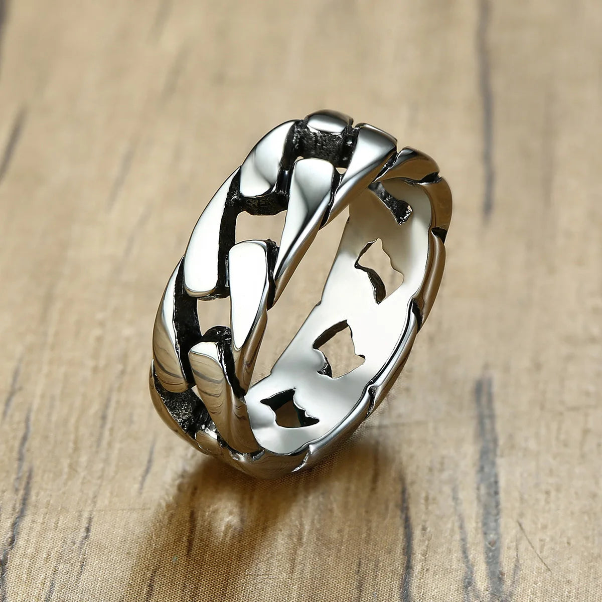 Vintage Stainless Steel Rings Links