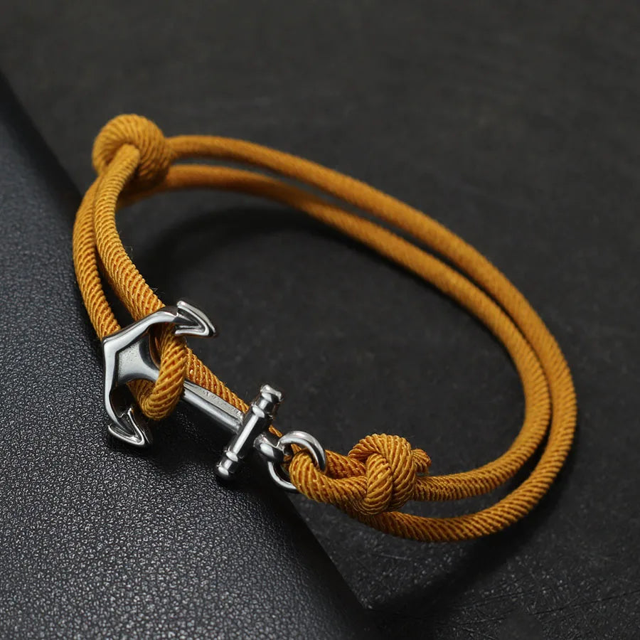 Marine Style Men Anchor Bracelet Adjustable