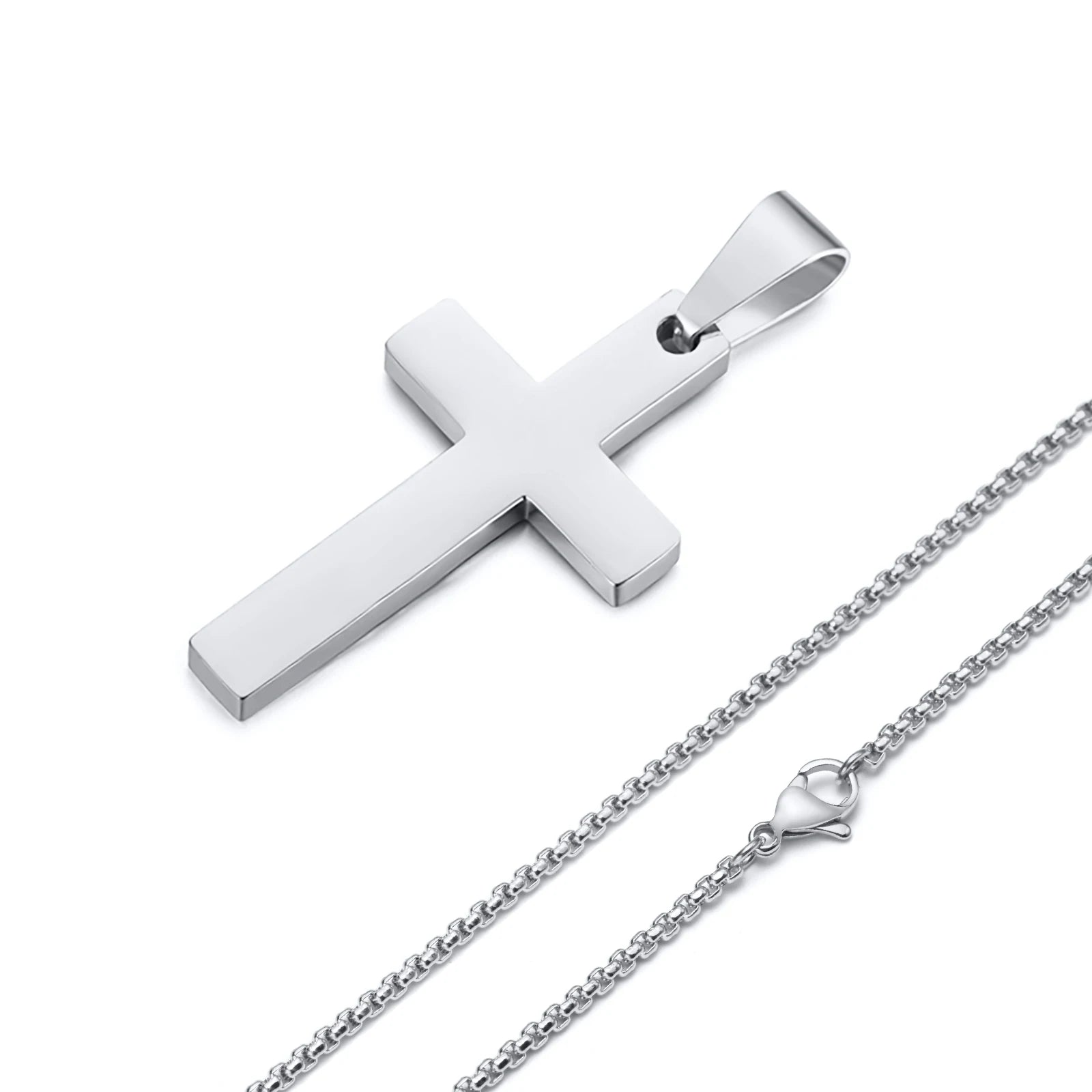 Waterproof Cross Necklaces for Men Stainless Steel