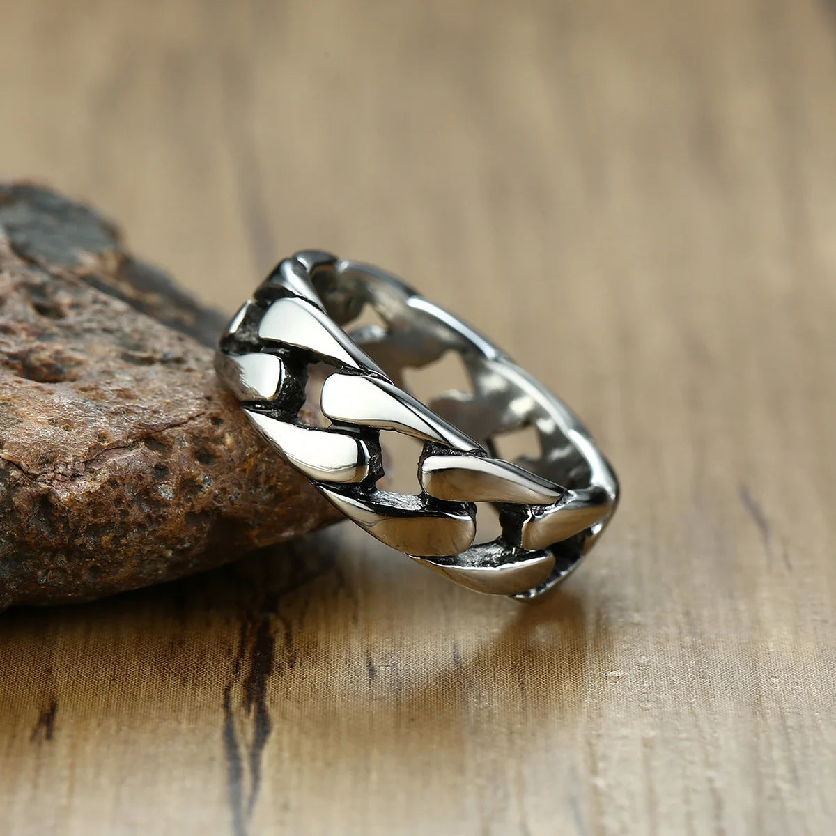 Vintage Stainless Steel Rings Links