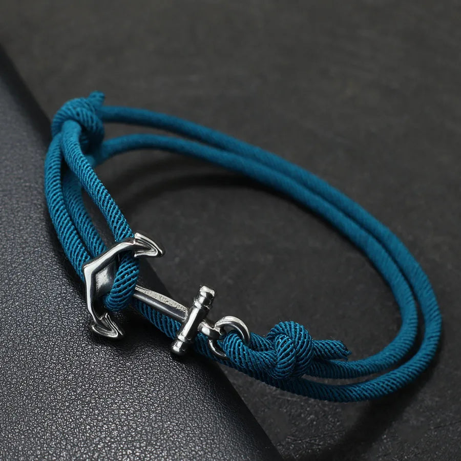 Marine Style Men Anchor Bracelet Adjustable