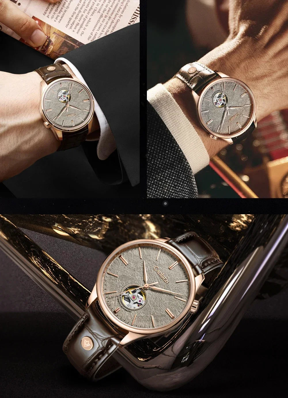 Cadisen Meteorite Skeleton Mechanical Automatic