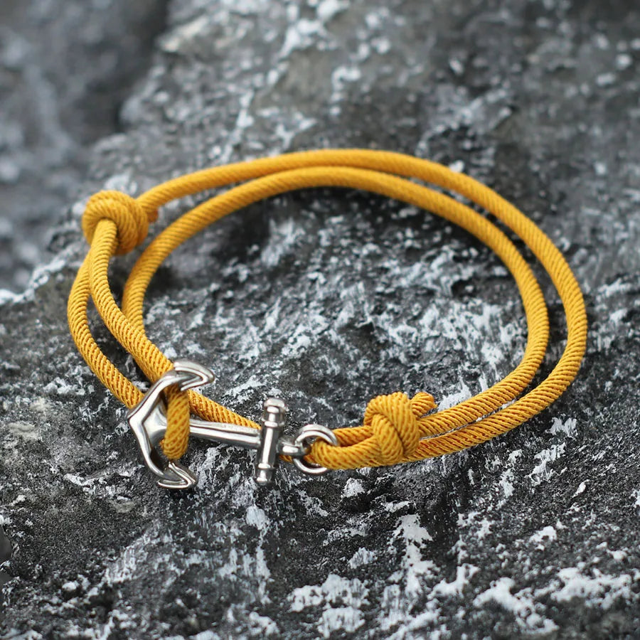 Marine Style Men Anchor Bracelet Adjustable