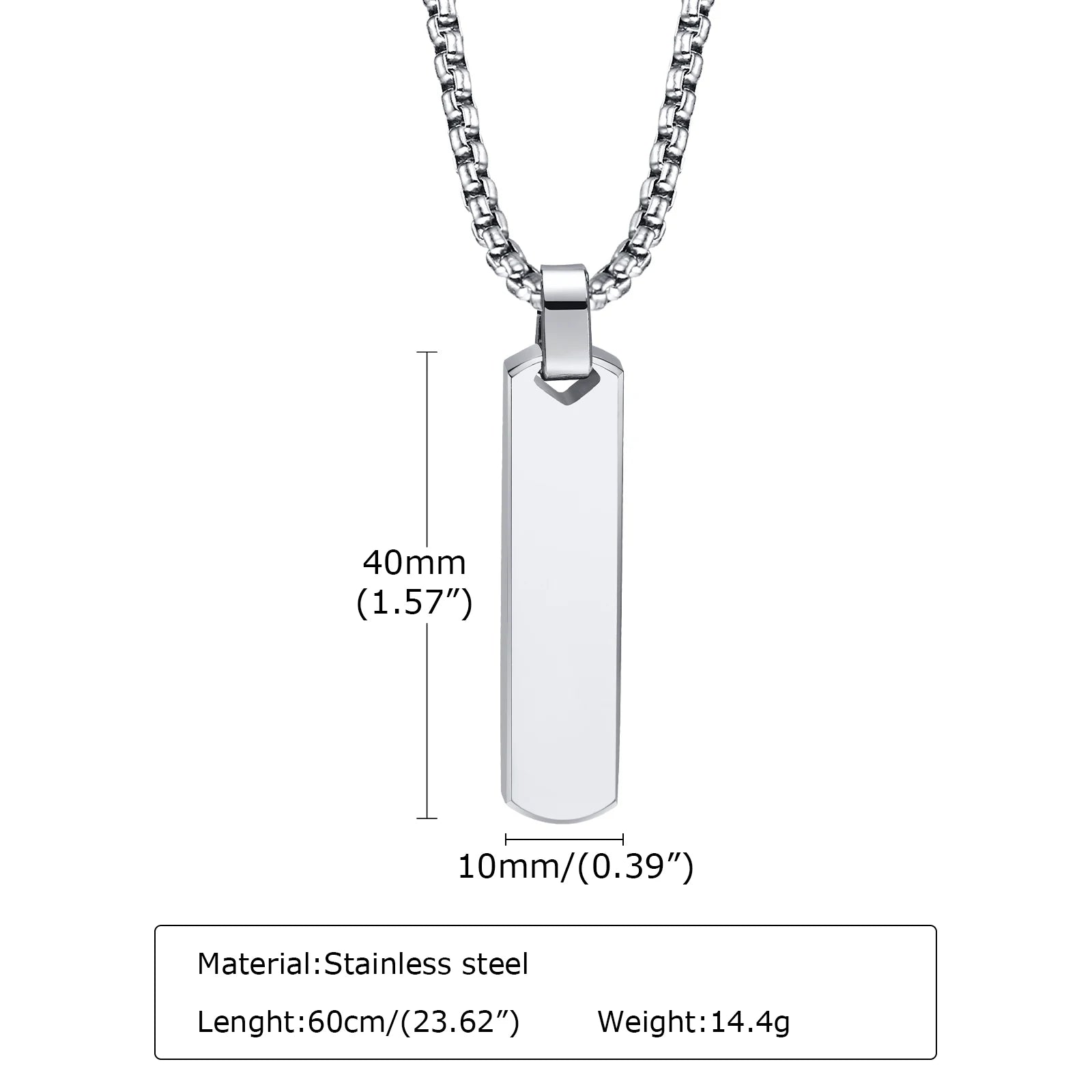 2pcs Vertical Layer Necklaces for Men