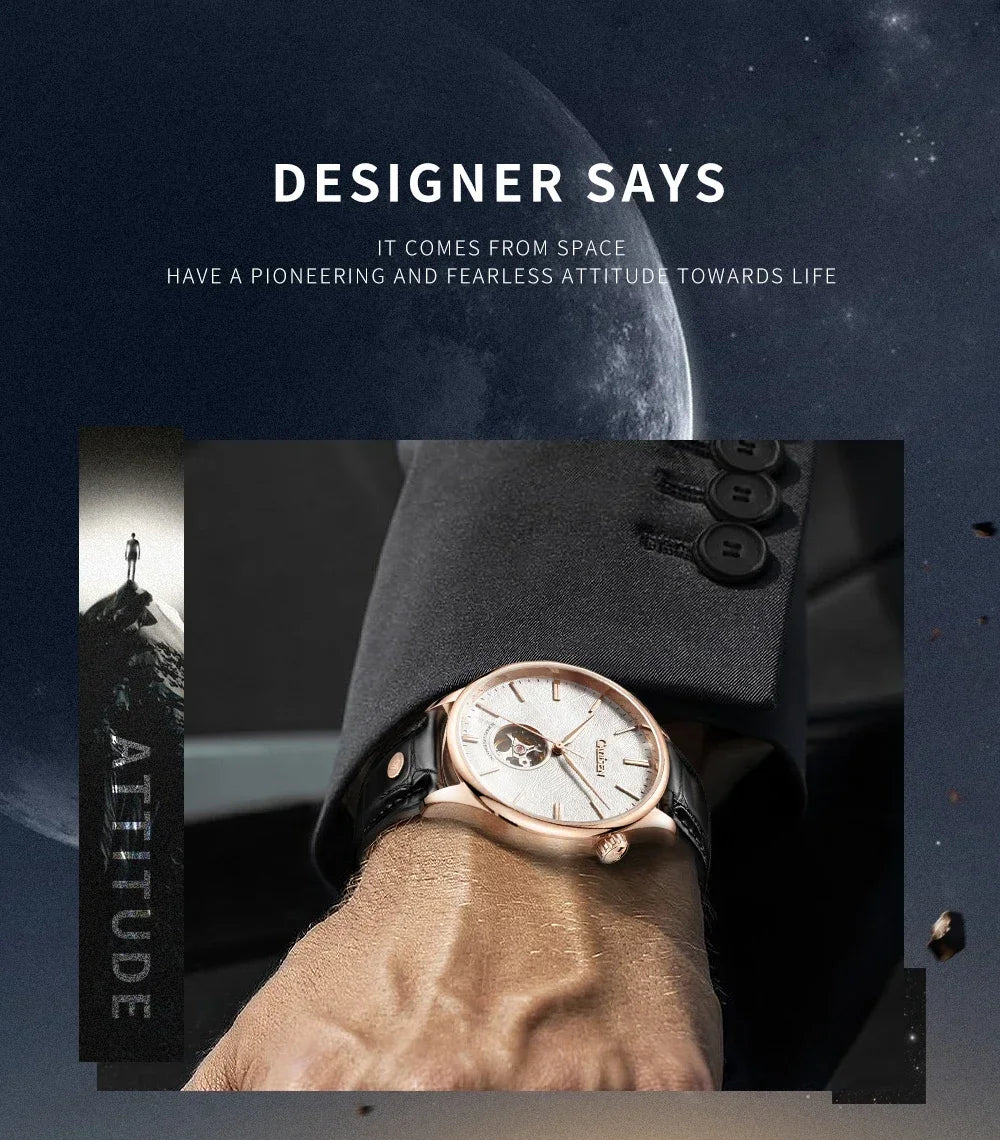 Cadisen Meteorite Skeleton Mechanical Automatic