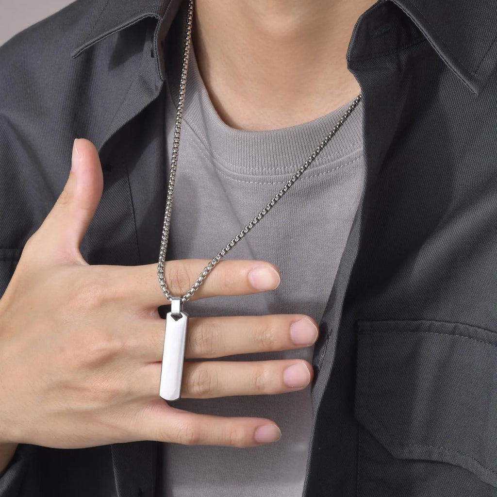 2pcs Vertical Layer Necklaces for Men