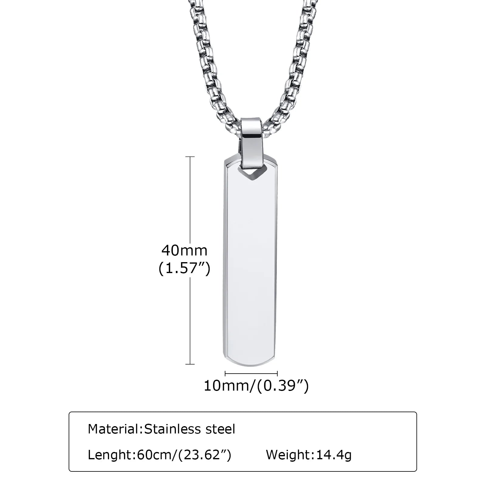 2pcs Vertical Layer Necklaces for Men