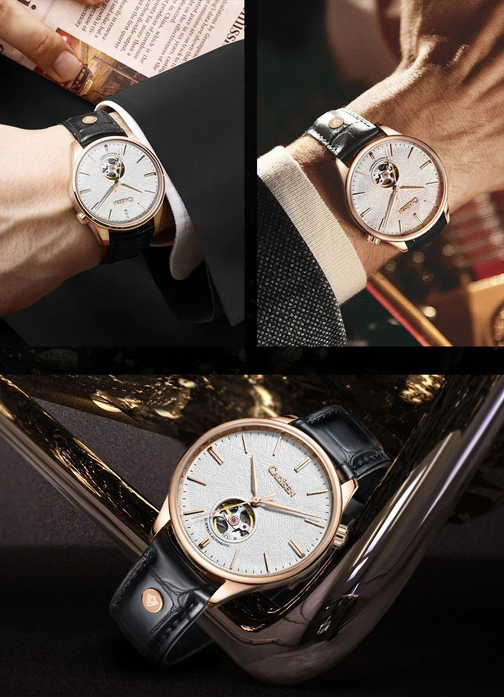 Cadisen Meteorite Skeleton Mechanical Automatic