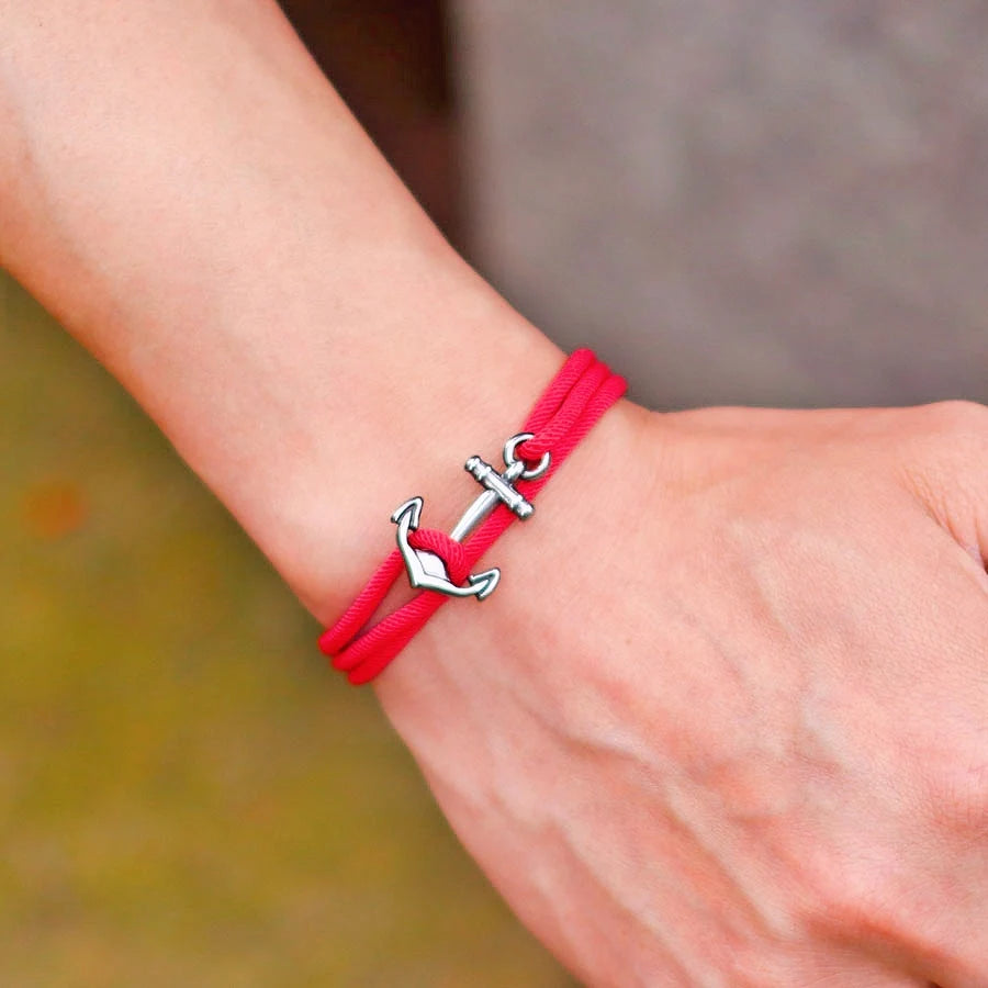 Marine Style Men Anchor Bracelet Adjustable